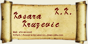 Kosara Kružević vizit kartica